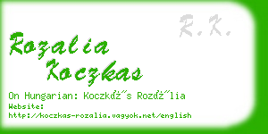 rozalia koczkas business card